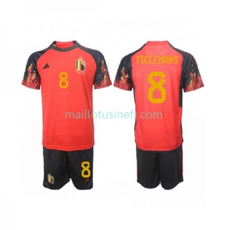 Maillot de Foot Belgique Youri Tielemans 8 Domicile Coupe du monde 2022 - Enfant